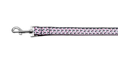 Dog & Cat Nylon Collar or Leash, "Moustache Love"