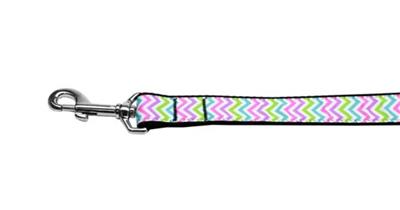 Dog & Cat Nylon Collar or Leash, "Summer Chevron"