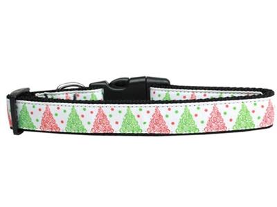 Christmas Dog & Cat Nylon Collar or Leash, "Fancy Schmancy Christmas Trees"