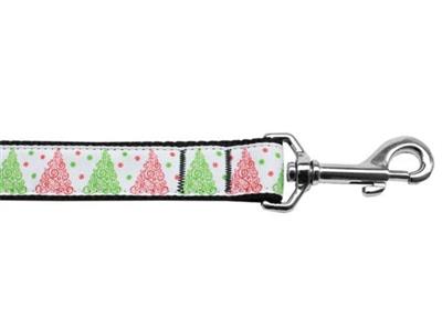 Christmas Dog & Cat Nylon Collar or Leash, "Fancy Schmancy Christmas Trees"