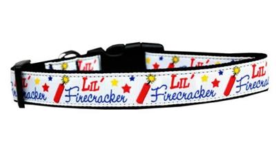 Dog & Cat Nylon Collar or Leash, "Lil' Firecracker"
