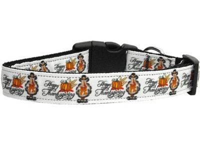 Dog & Cat Nylon Collar or Leash, "Happy Thanksgiving"