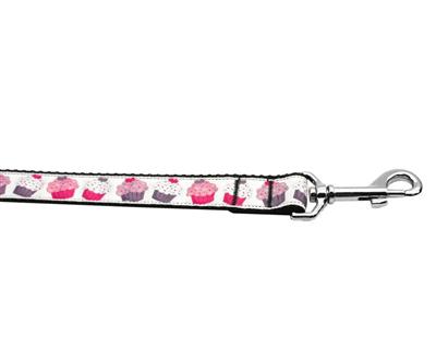 Dog & Cat Nylon Collar or Leash, "Pink Purple Cupcakes"