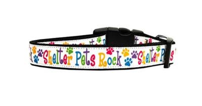 Dog & Cat Nylon Collar or Leash, "Shelter Pets Rock"