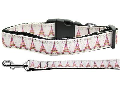 Dog & Cat Nylon Collar or Leash, "Eiffel Tower"