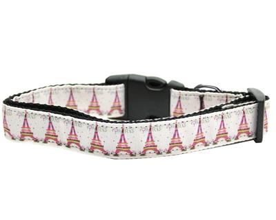 Dog & Cat Nylon Collar or Leash, "Eiffel Tower"