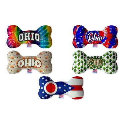 Dog Plush Bone Toys, "Ohio State Options"