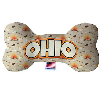 Dog Plush Bone Toys, "Ohio State Options"