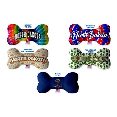Dog Plush Bone Toys, "North Dakota State Options"