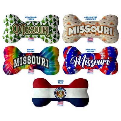 Dog Plush Bone Toys, "Missouri State Options"
