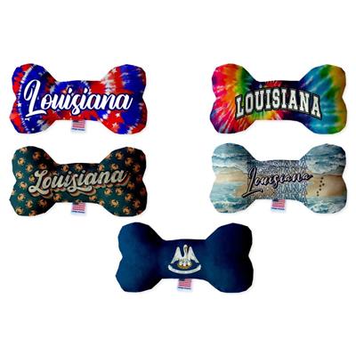 Dog Plush Bone Toys, "Louisiana State Options"