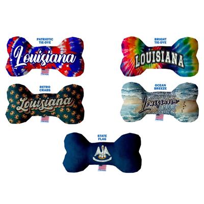 Dog Plush Bone Toys, "Louisiana State Options"