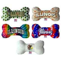 Dog Plush Bone Toys, "Illinois State Options"