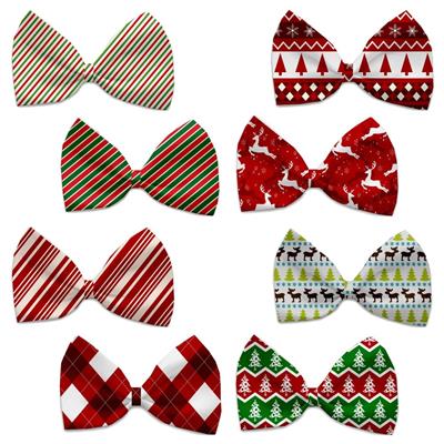Christmas Dog & Cat Bow Ties, "Candy Cane Lane Group"