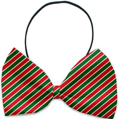 Christmas Dog & Cat Bow Ties, "Candy Cane Lane Group"