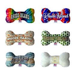 Dog Plush Bone Toys, "Rhode Island  State Options"