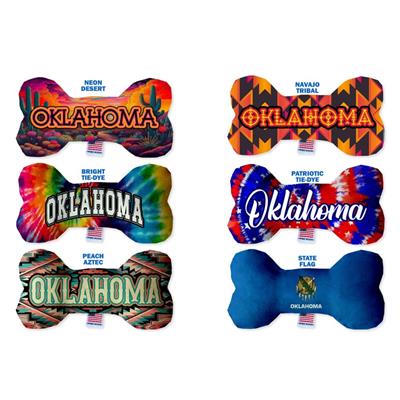 Dog Plush Bone Toys, "Oklahoma State Options"