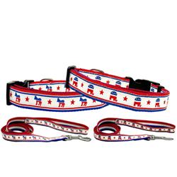 Dog & Cat Nylon Collar or Leash, "Political Parties"