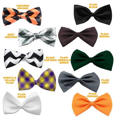 Dog & Cat Bow Ties, "Fall Chevrons, Plaid & Solid Colors Group"