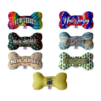 Dog Plush Bone Toys, "New Jersey State Options"