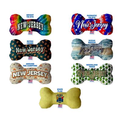 Dog Plush Bone Toys, "New Jersey State Options"