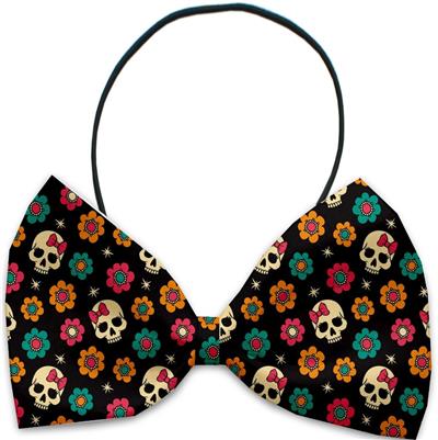 Halloween Dog & Cat Bow Ties, "Skulls Group"