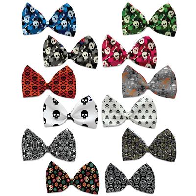 Halloween Dog & Cat Bow Ties, "Skulls Group"