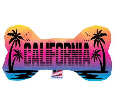 Dog Plush Bone Toys, "California Beaches"