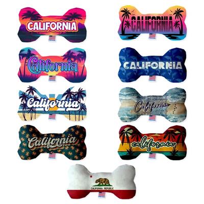 Dog Plush Bone Toys, "California Beaches"