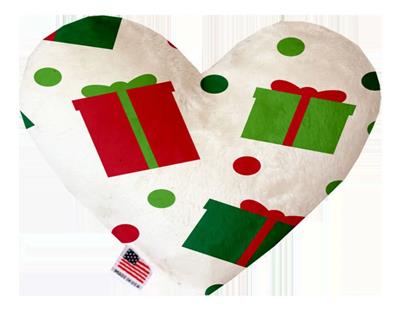 Christmas Dog Plush Heart or Bone Toy, "Classy Christmas Group"