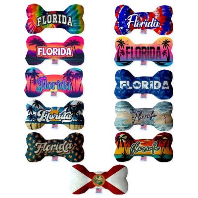 Dog Plush Bone Toys, "Florida State Options"