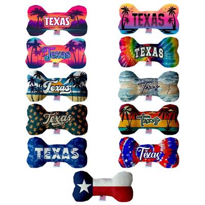Dog Plush Bone Toys, "Texas Coast"