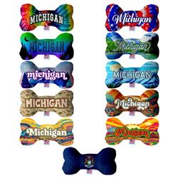 Dog Plush Bone Toys, "Michigan State Options"