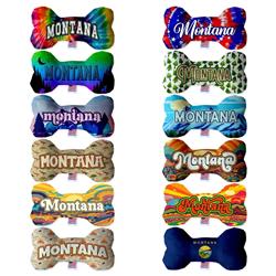 Dog Plush Bone Toys, "Montana State Options"