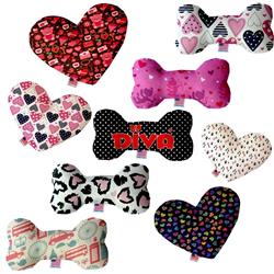 Plush Dog Bone Toy, "Valentine's Day Group"