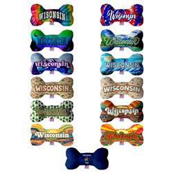 Dog Plush Bone Toys, "Wisconsin State Options"