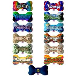 Dog Plush Bone Toys, "Vermont State Options"