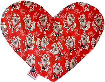 Dog Plush Heart or Bone Toy, "Santa Group"