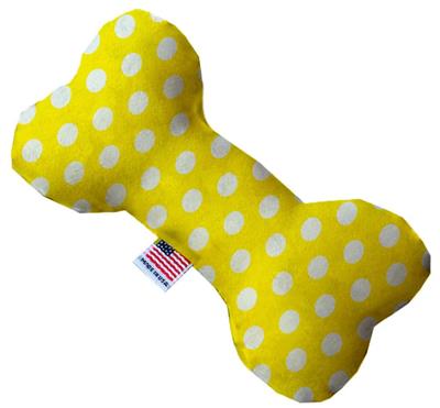 Dog Plush Heart or Bone Toy, "Swiss Dots Group"