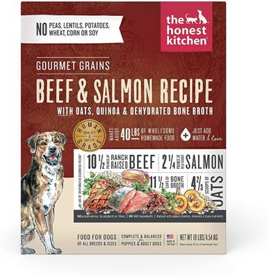 Honest Kitchen Dog Gourmet Grain Beef And Salmon 10Lbs. Box