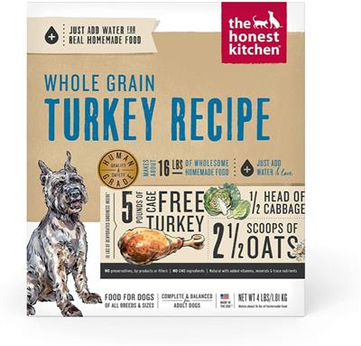 Honest Kitchen Dog Gourmet Grains Turkey And Whitefish 4Lbs. Box