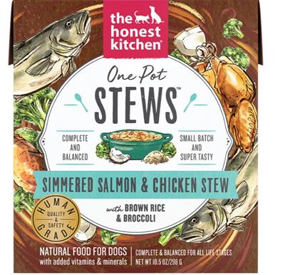 Honest Kitchen Dog One Pot Simmered Salmon And Chicken With Brown Rice And Broccoli 10.5oz. (Case of 6)