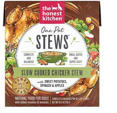 Honest Kitchen Dog One Pot Stew Slow Cooked Chicken With Sweet Potato; Spinach And Chicken 10.5oz. (Case of 6)