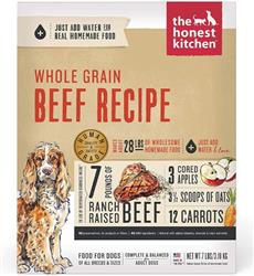 Honest Kitchen Dog Whole Grain Beef 7Lbs. Box.
