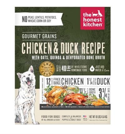 Honest Kitchen Dog Gourmet Grain Chicken And Duck 10Lbs. Box