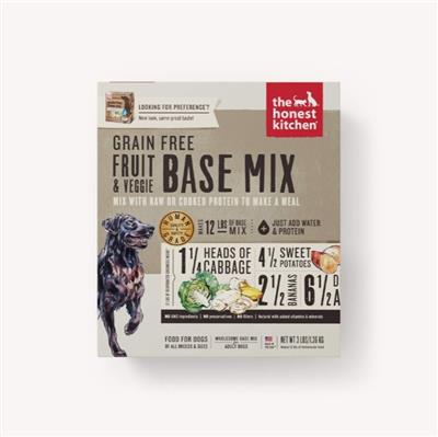 The Honest Kitchen Preferance Dehydrated Grain Free Fruit And Veggie Base Mix Recipe Dry Dog 3 Lbs