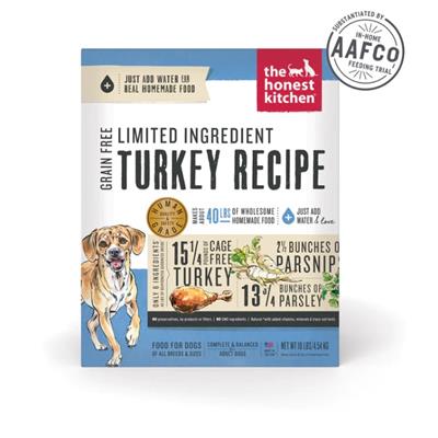 The Honest Kitchen Dog Limited Ingredient Grain Free Turkey 10 Lbs. Box