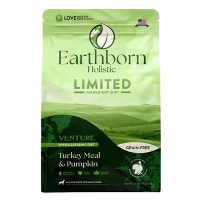 Earthborn Holistic Venture Limited Ingredient Diet Grain-Free Dry Dog Food Turkey Meal & Pumpkin 25lb