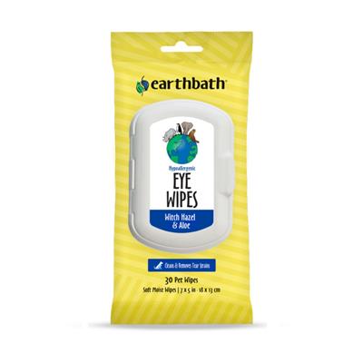 Earthbath Eye Wipes for Dogs, Cats, Puppies, & Kittens, Fragrance Free 1ea/25 ct