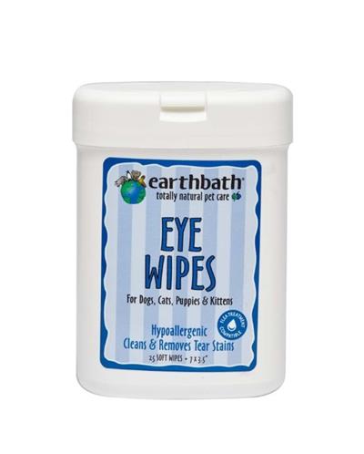 Earthbath Eye Wipes for Dogs, Cats, Puppies, & Kittens, Fragrance Free 1ea/25 ct
